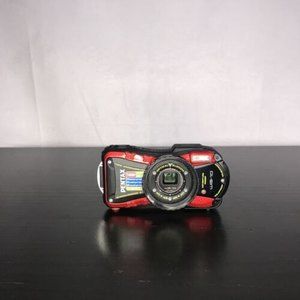 Pentax Waterproof Digital Camera Pentax Wg-10 Red 1 Cm Macro